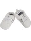 Baby Moo Metallic Silver Striped Booties - White - Image 5