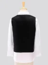 Kids 3 Piece Full Sleeves Party Suit With Bow - Black White - Image 3