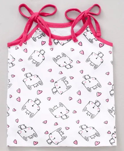 100% Cotton Singlet Sleeves Slips Multi Print Pack Of 3 - Pink - Image 3