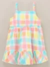 Woven Slinglet Frock Checkered - Multicolour - Image 3