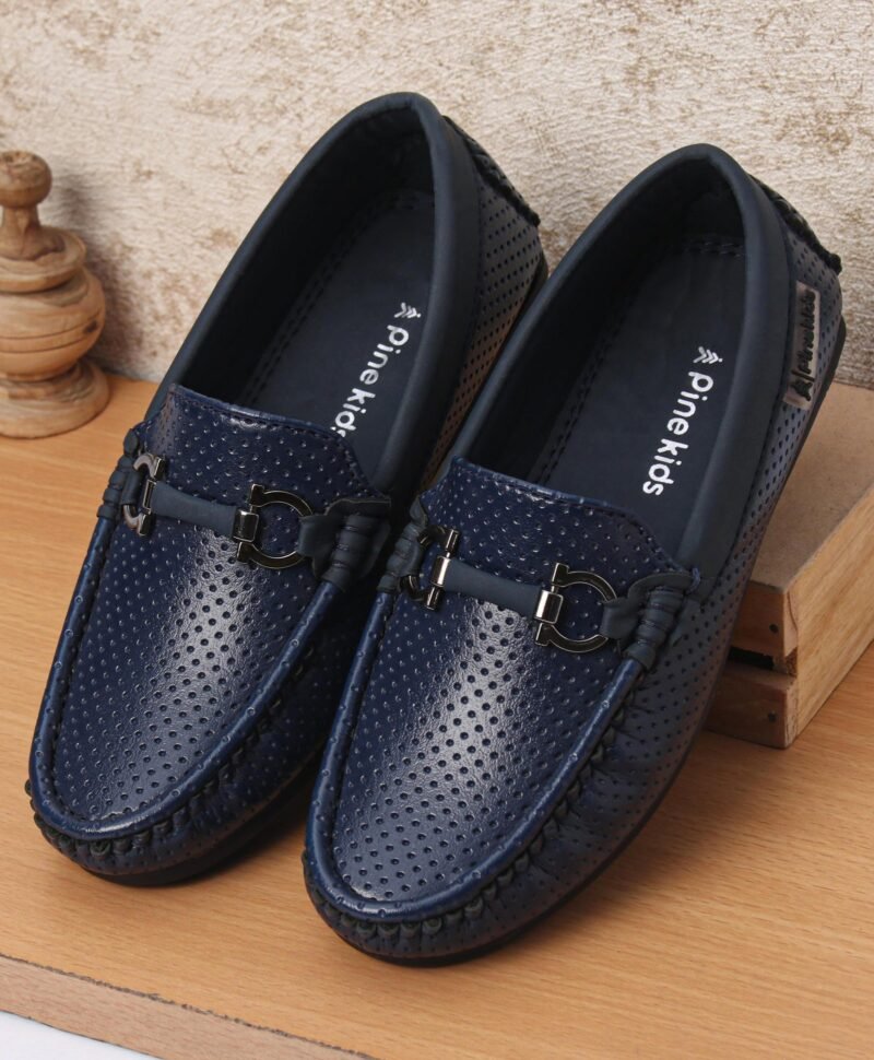 Pine Kids Slip On Party Wear Loafers - Blue - Image 6