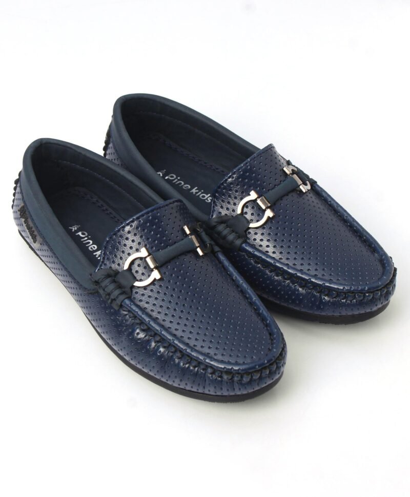 Pine Kids Slip On Party Wear Loafers - Blue - Image 5