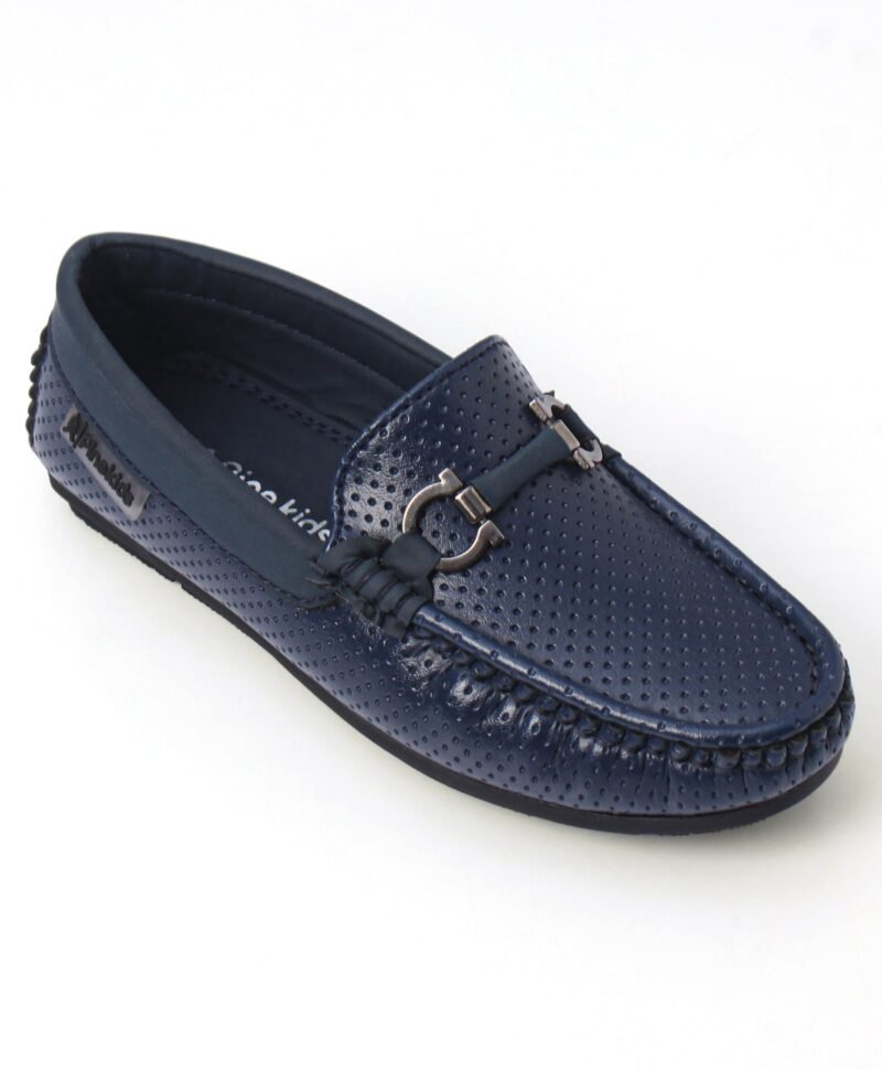 Pine Kids Slip On Party Wear Loafers - Blue - Image 4