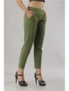 Regular Fit Women Green Cotton Blend Trousers - Image 4
