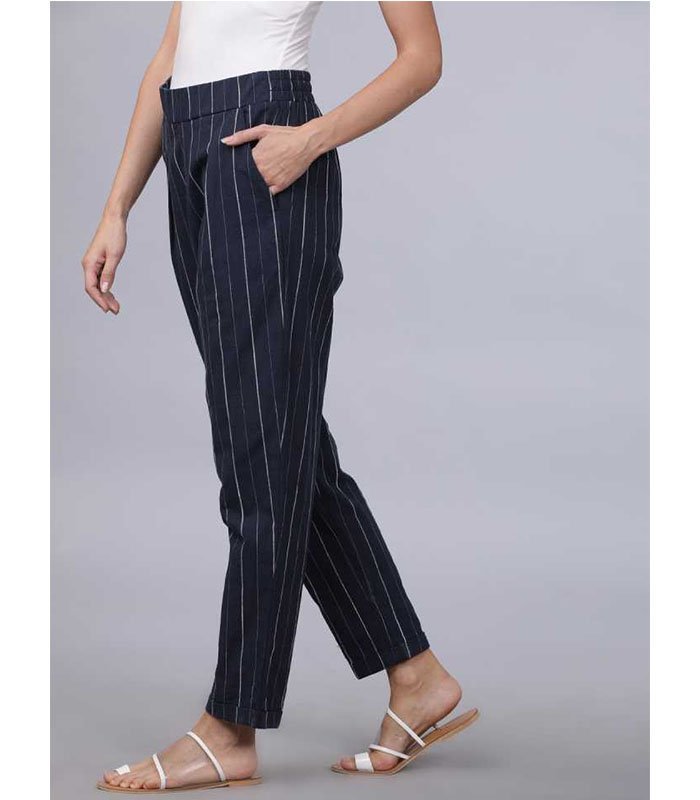 TT Regular Fit Women Multicolor Cotton Blend Trousers - Image 3