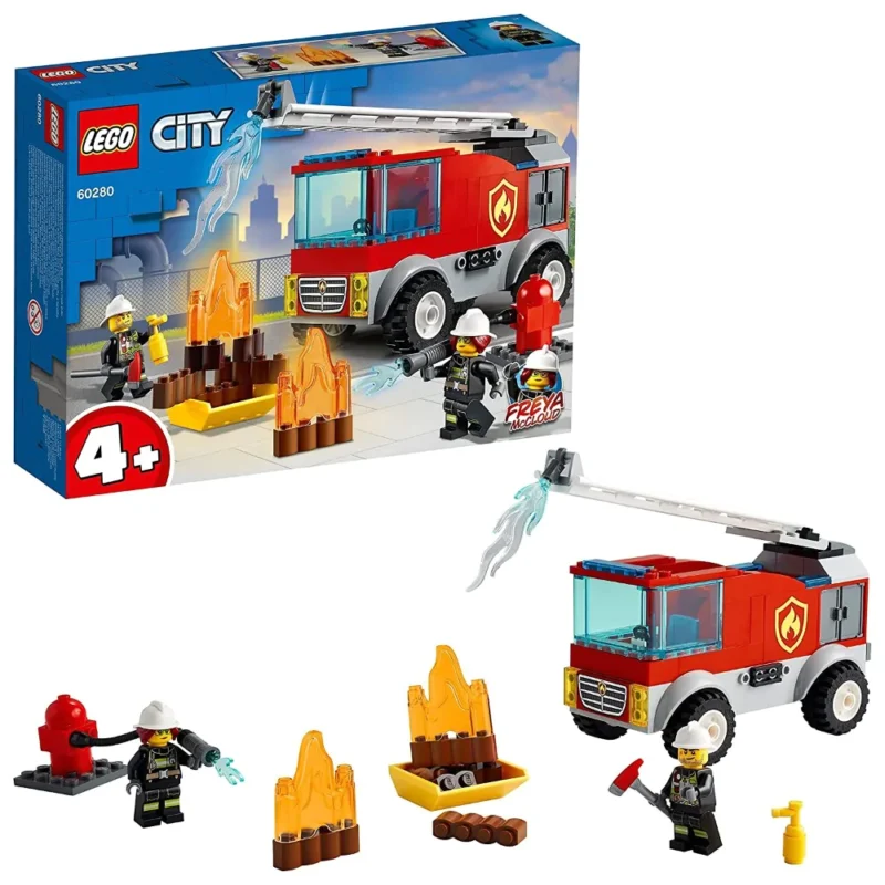 LEGO City Fire Ladder Truck Building Kit (88 Pieces)