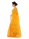 Woven, Striped, Self Design Kota Doria Cotton Silk Saree  (Yellow) - Image 3