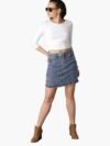 Women Blue Denim Pencil Skirt - Image 4