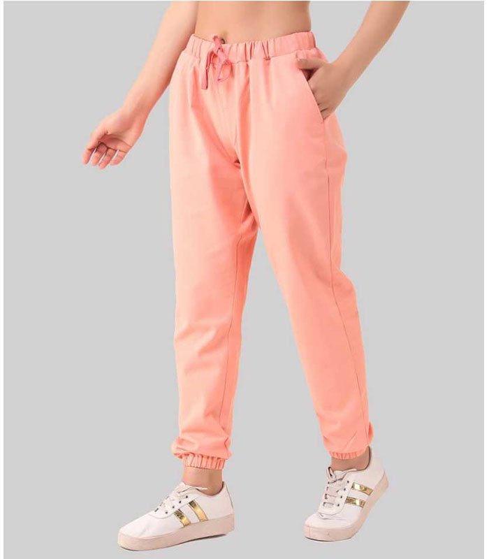 Regular Fit Women Pink Cotton Blend Trousers - Image 3