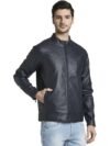 PARX Full Sleeve Textured Men Leather Jacket - Image 3