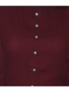 Pratyush Women Solid Georgette Frontslit Kurta (Brown) - Image 5
