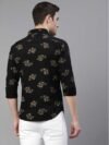 DL Men Slim Fit Floral Print Spread Collar Casual Shirt - Image 6