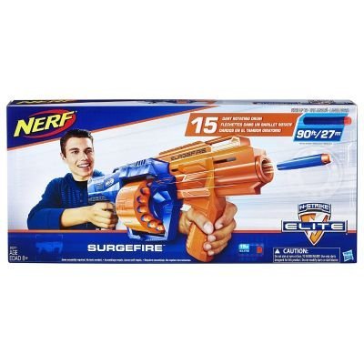 Nerf Elite Strike SurgeFire Blaster – 15-Dart Rotating Drum, Slam Fire, Includes 15 Official Nerf Elite Darts – for Children, Teens, Adults - Image 5
