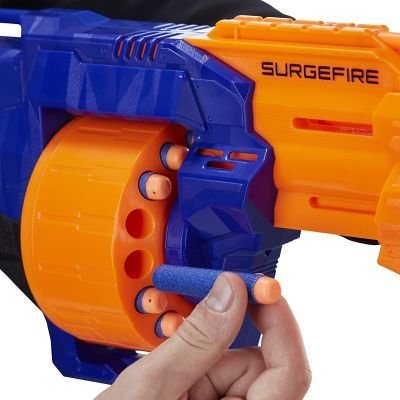 Nerf Elite Strike SurgeFire Blaster – 15-Dart Rotating Drum, Slam Fire, Includes 15 Official Nerf Elite Darts – for Children, Teens, Adults - Image 4