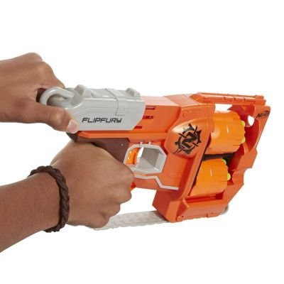Zombie Strike FlipFury Blaster 2 Flipping 6-Dart Drums ,12 Nerf Zombie Strike Elite Darts - Image 3