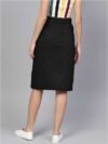 Pentic Women Solid A-line Black Skirt - Image 2