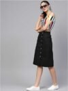 Pentic Women Solid A-line Black Skirt - Image 5