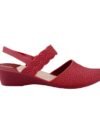 Women Maroon Wedges Sandal - Image 2