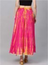Vara Women Abstract Flared Pink Skirt - Image 3
